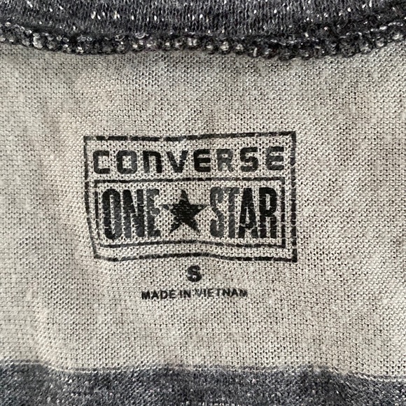 3/$19! Bundle of 2 Tank Tops: Black Tiger Tank + Striped Converse Top ~ Small - Picture 5 of 16